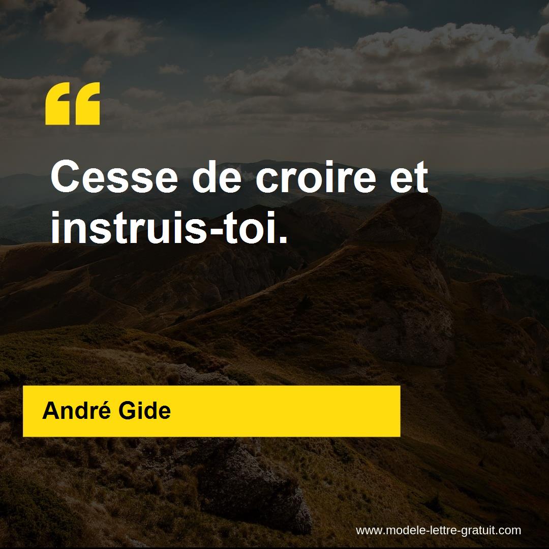 Citation-quiz : instruis-toi ! (André Gide)