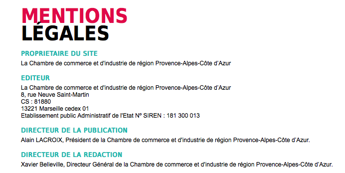 Mentions légales