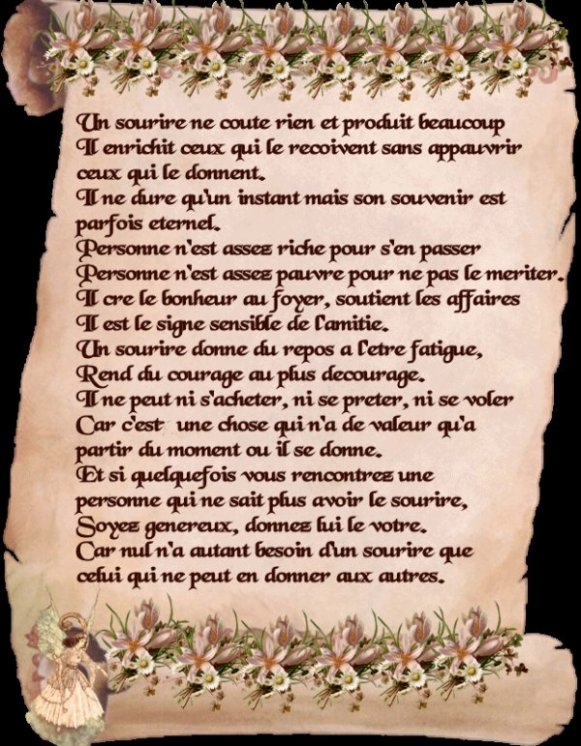 Un sourire ne coûte rien et produit énormément !