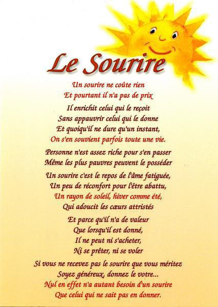 Un sourire ne coûte rien et produit énormément !