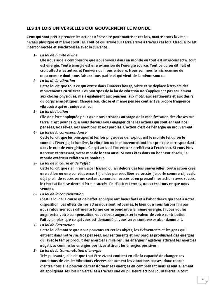14 lois universelles de la gestion du temps